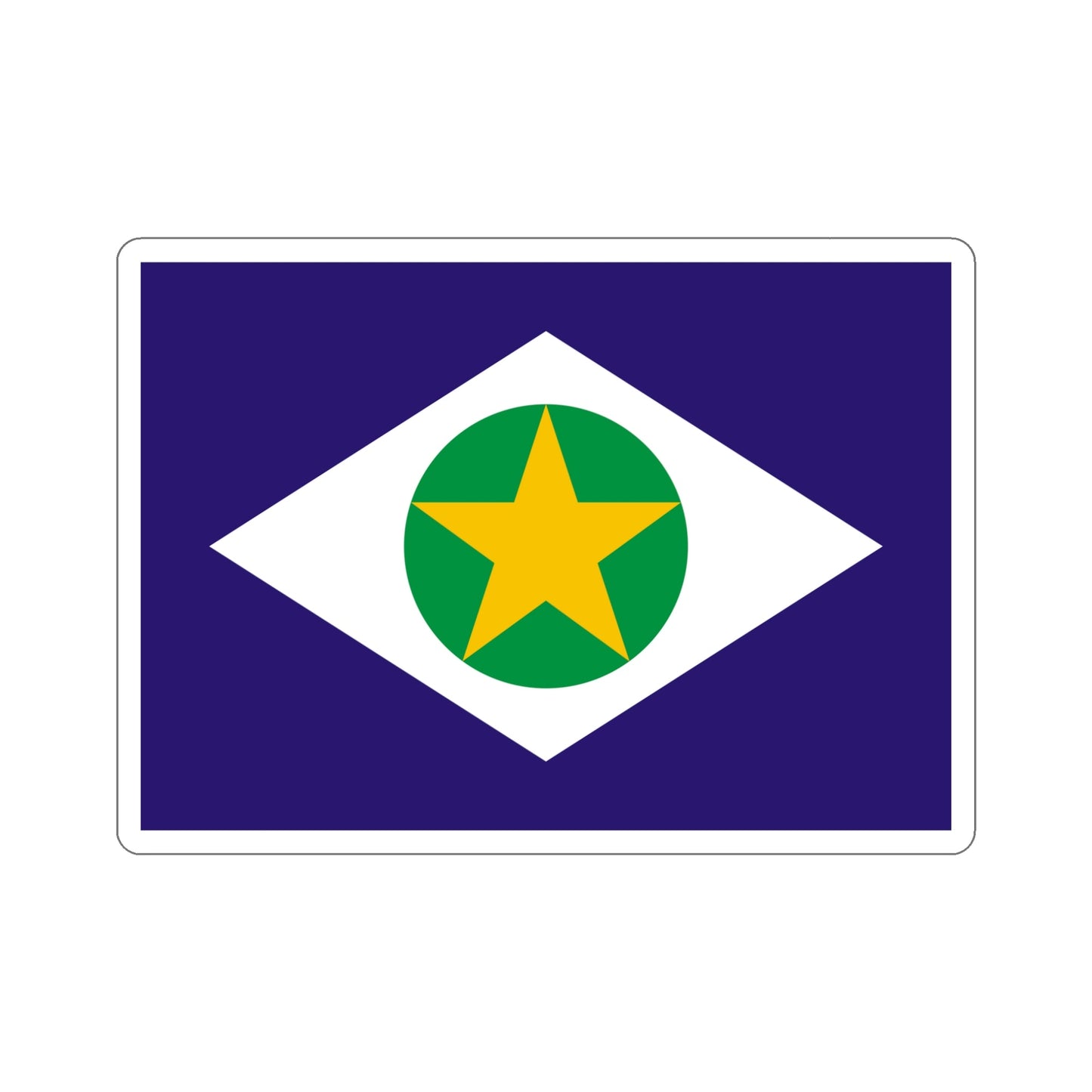 Flag of Mato Grosso Brazil STICKER Vinyl Die-Cut Decal-5 Inch-The Sticker Space