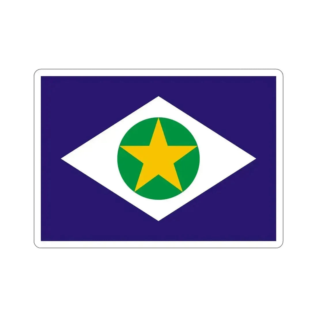 Flag of Mato Grosso Brazil STICKER Vinyl Die-Cut Decal 5 Inch - The Sticker Space