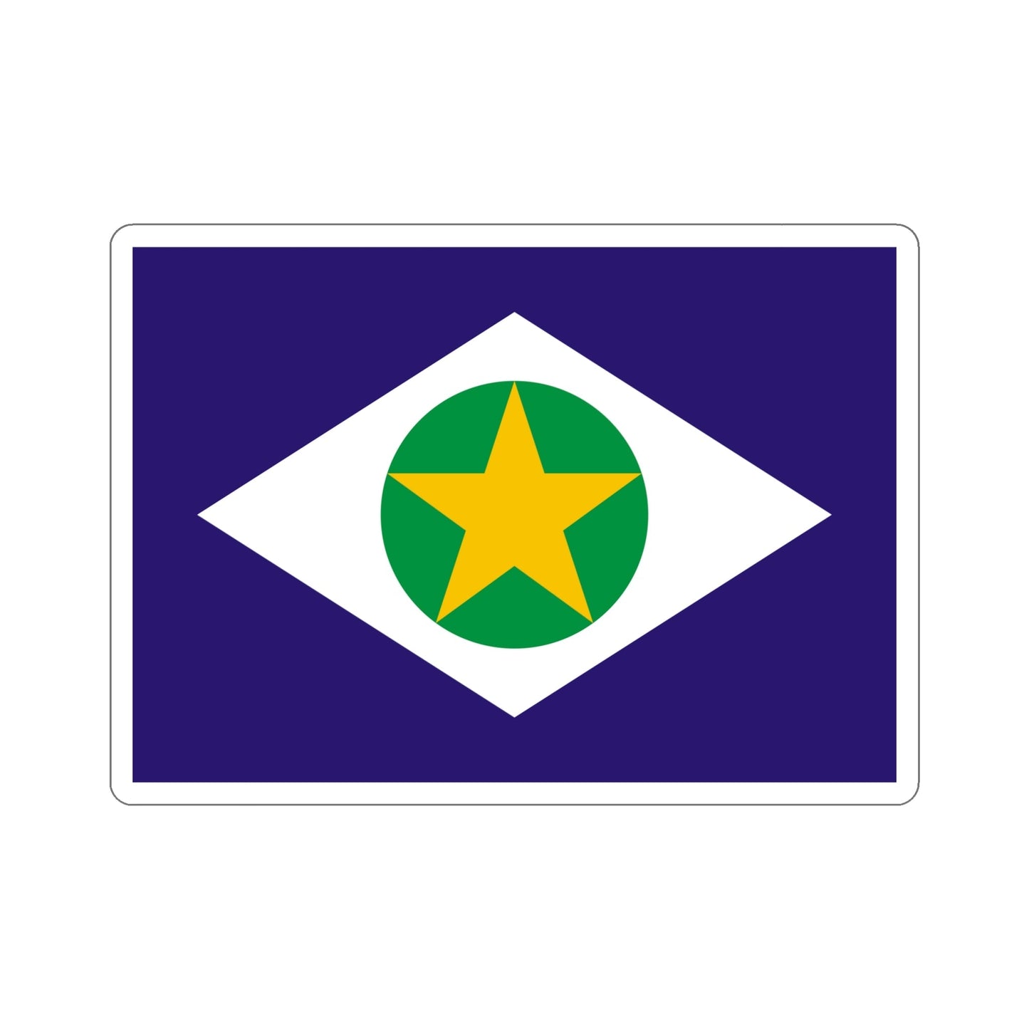 Flag of Mato Grosso Brazil STICKER Vinyl Die-Cut Decal-6 Inch-The Sticker Space