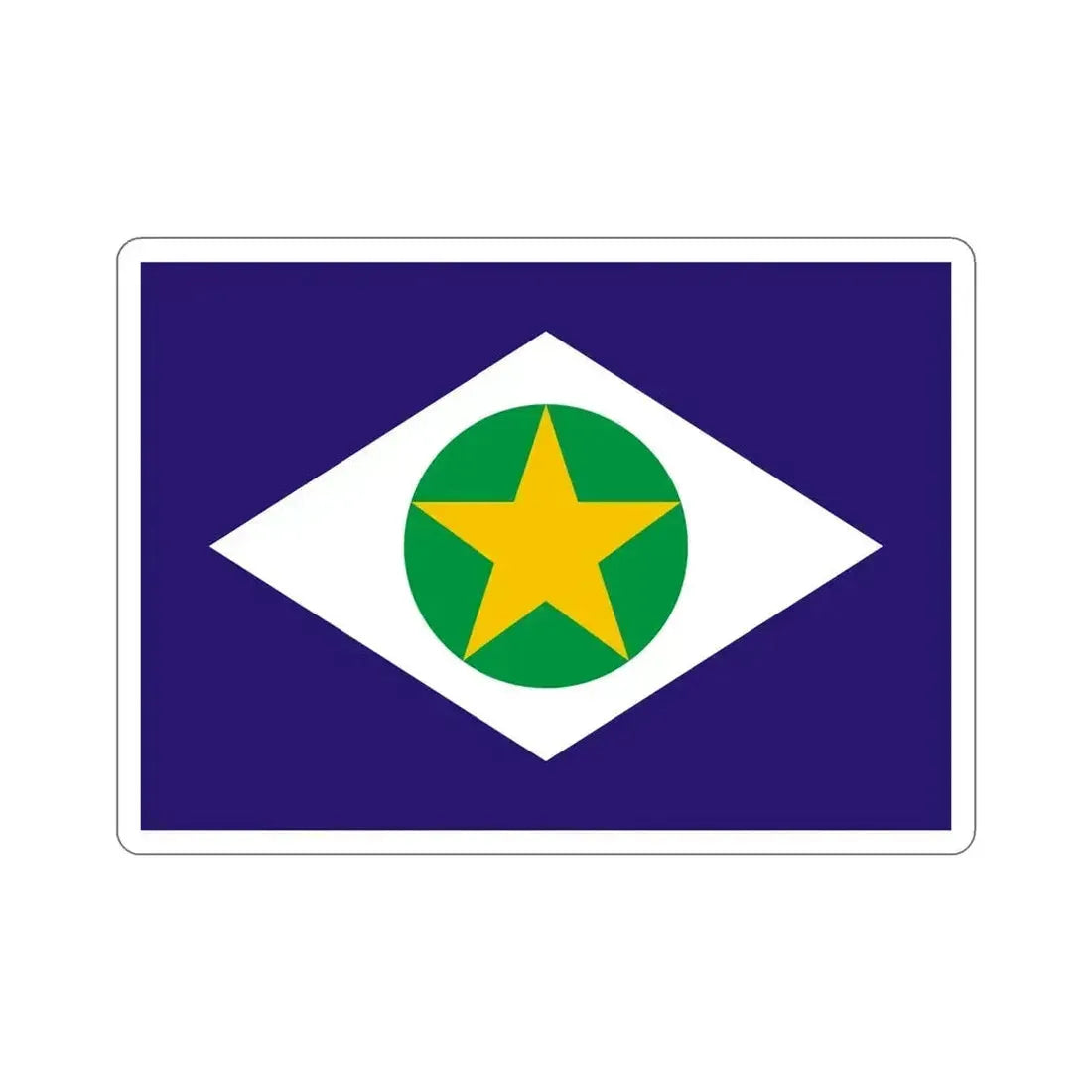 Flag of Mato Grosso Brazil STICKER Vinyl Die-Cut Decal 6 Inch - The Sticker Space
