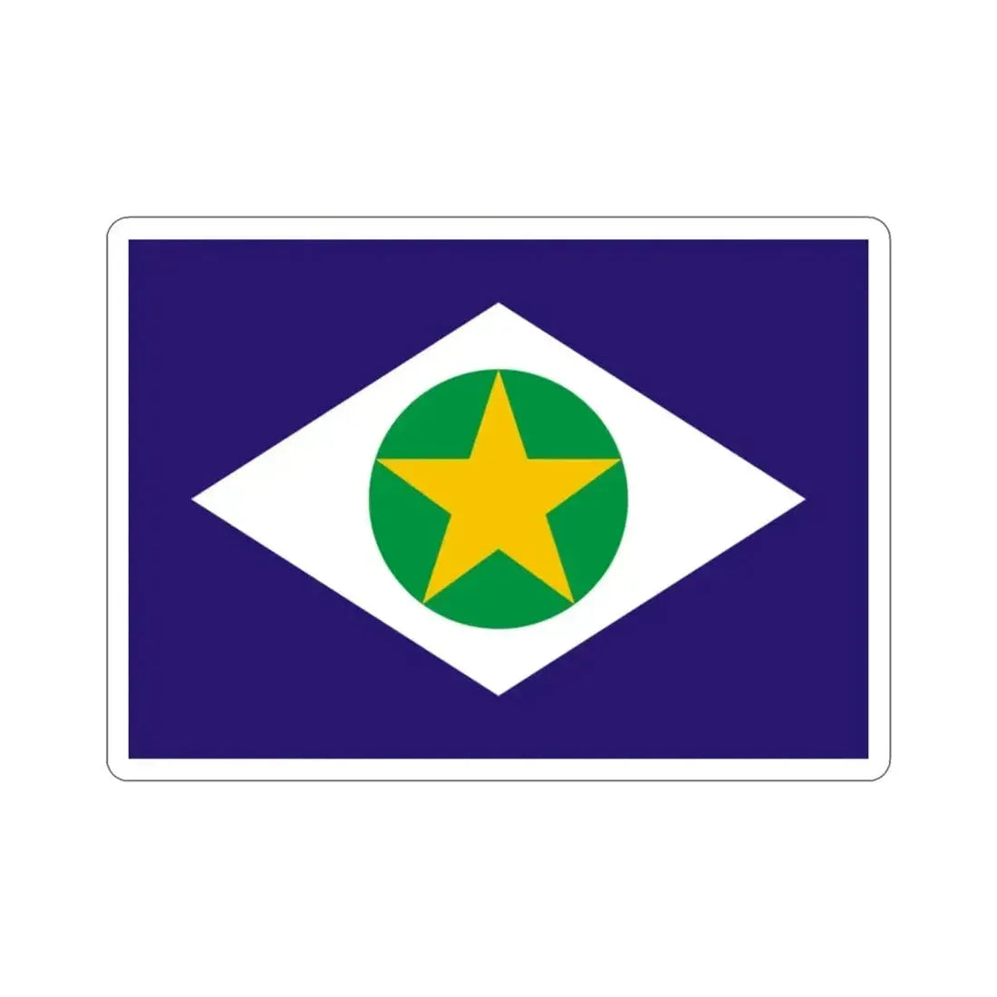 Flag of Mato Grosso Brazil STICKER Vinyl Die-Cut Decal - The Sticker Space