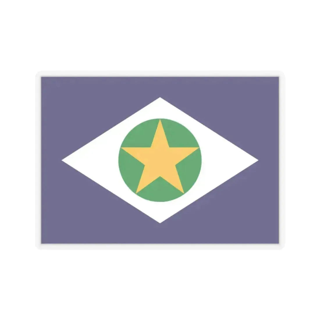 Flag of Mato Grosso Brazil - STICKER Vinyl Kiss-Cut Decal 2 Inch Transparent - The Sticker Space