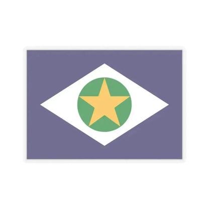 Flag of Mato Grosso Brazil - STICKER Vinyl Kiss-Cut Decal 2 Inch Transparent - The Sticker Space