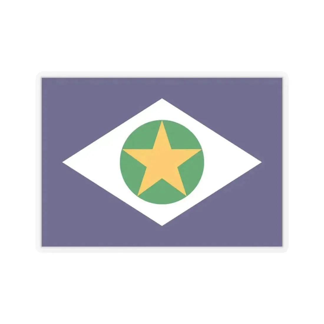 Flag of Mato Grosso Brazil - STICKER Vinyl Kiss-Cut Decal 3 Inch Transparent - The Sticker Space