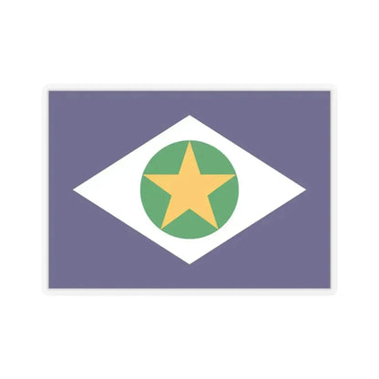 Flag of Mato Grosso Brazil - STICKER Vinyl Kiss-Cut Decal 3 Inch Transparent - The Sticker Space