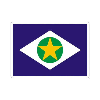 Flag of Mato Grosso Brazil - STICKER Vinyl Kiss-Cut Decal 3 Inch White - The Sticker Space
