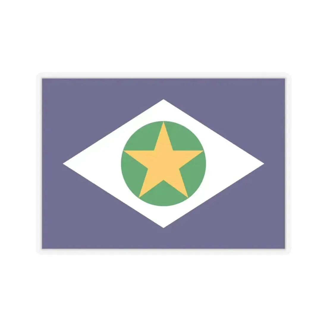 Flag of Mato Grosso Brazil - STICKER Vinyl Kiss-Cut Decal 4 Inch Transparent - The Sticker Space