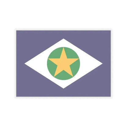 Flag of Mato Grosso Brazil - STICKER Vinyl Kiss-Cut Decal 4 Inch Transparent - The Sticker Space