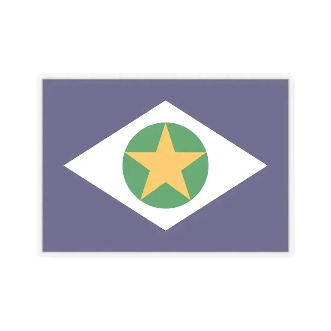 Flag of Mato Grosso Brazil - STICKER Vinyl Kiss-Cut Decal 6 Inch Transparent - The Sticker Space