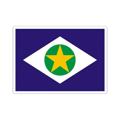 Flag of Mato Grosso Brazil - STICKER Vinyl Kiss-Cut Decal 6 Inch White - The Sticker Space