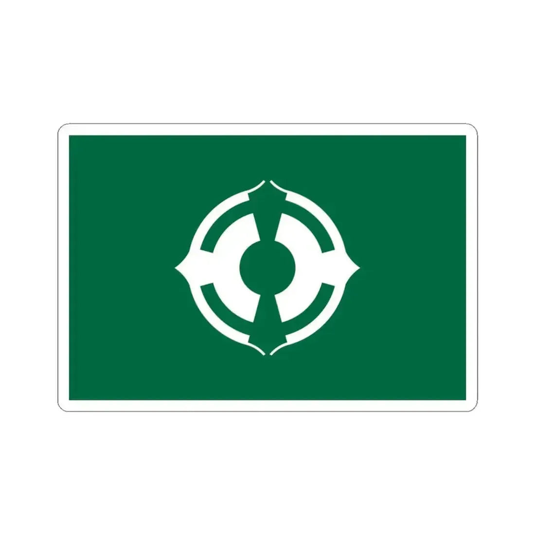 Flag of Matsudo Chiba Japan - STICKER Vinyl Kiss-Cut Decal 3 Inch White - The Sticker Space