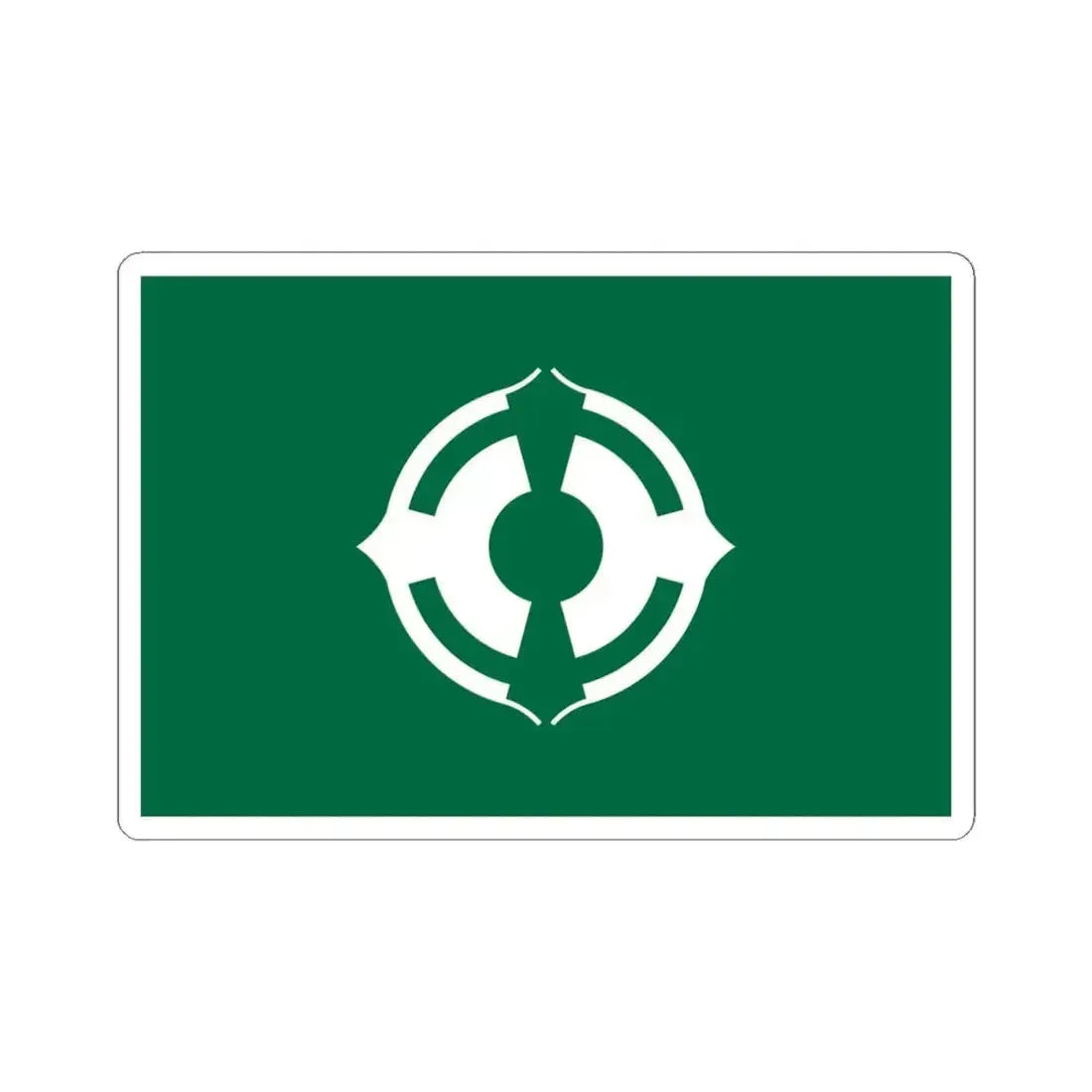 Flag of Matsudo Chiba Japan - STICKER Vinyl Kiss-Cut Decal 4 Inch White - The Sticker Space