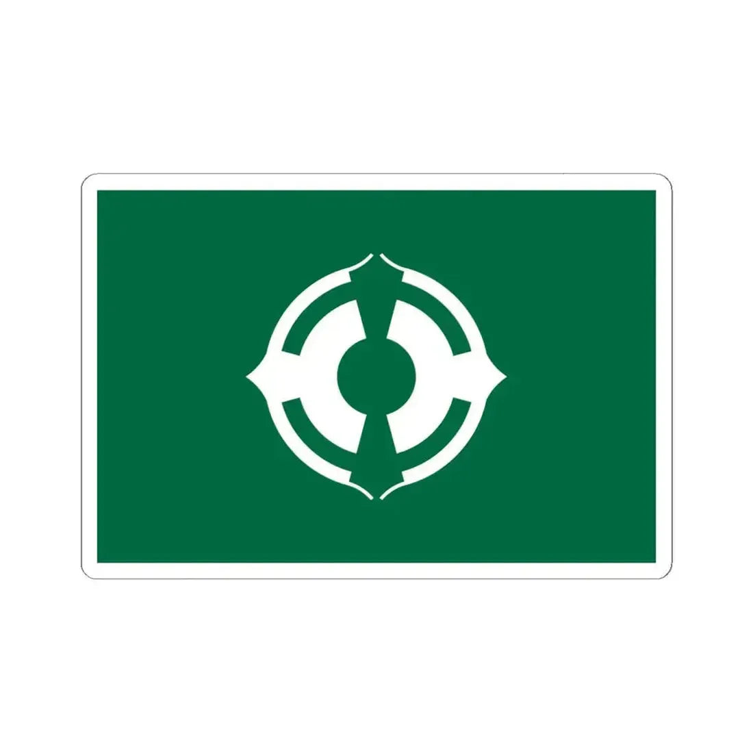 Flag of Matsudo Chiba Japan - STICKER Vinyl Kiss-Cut Decal 6 Inch White - The Sticker Space