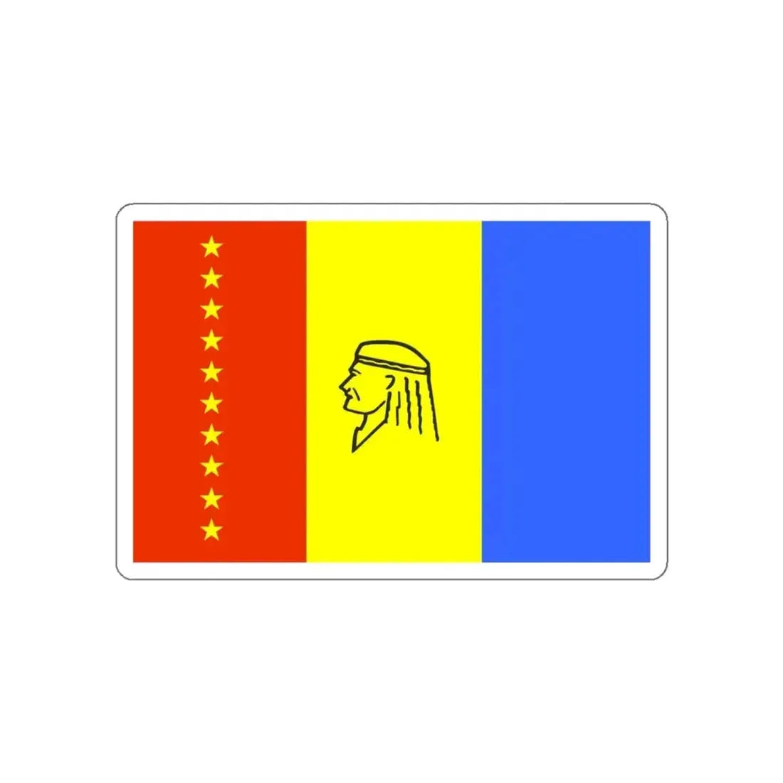 Flag of Maturín Venezuela STICKER Vinyl Die-Cut Decal 6 Inch - The Sticker Space