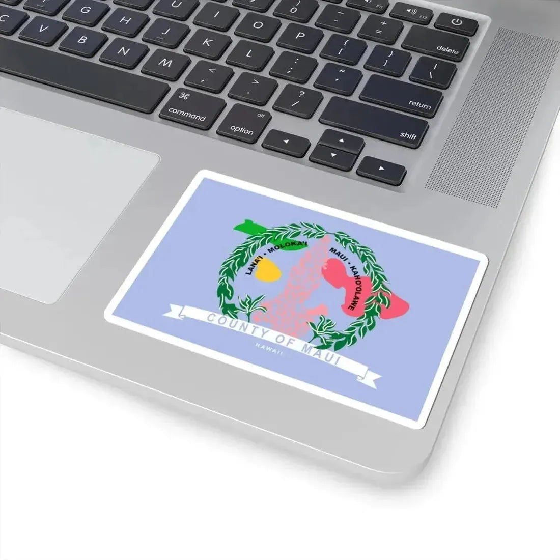 Flag of Maui County Hawaii (United States) STICKER Vinyl Kiss-Cut Decal - The Sticker Space