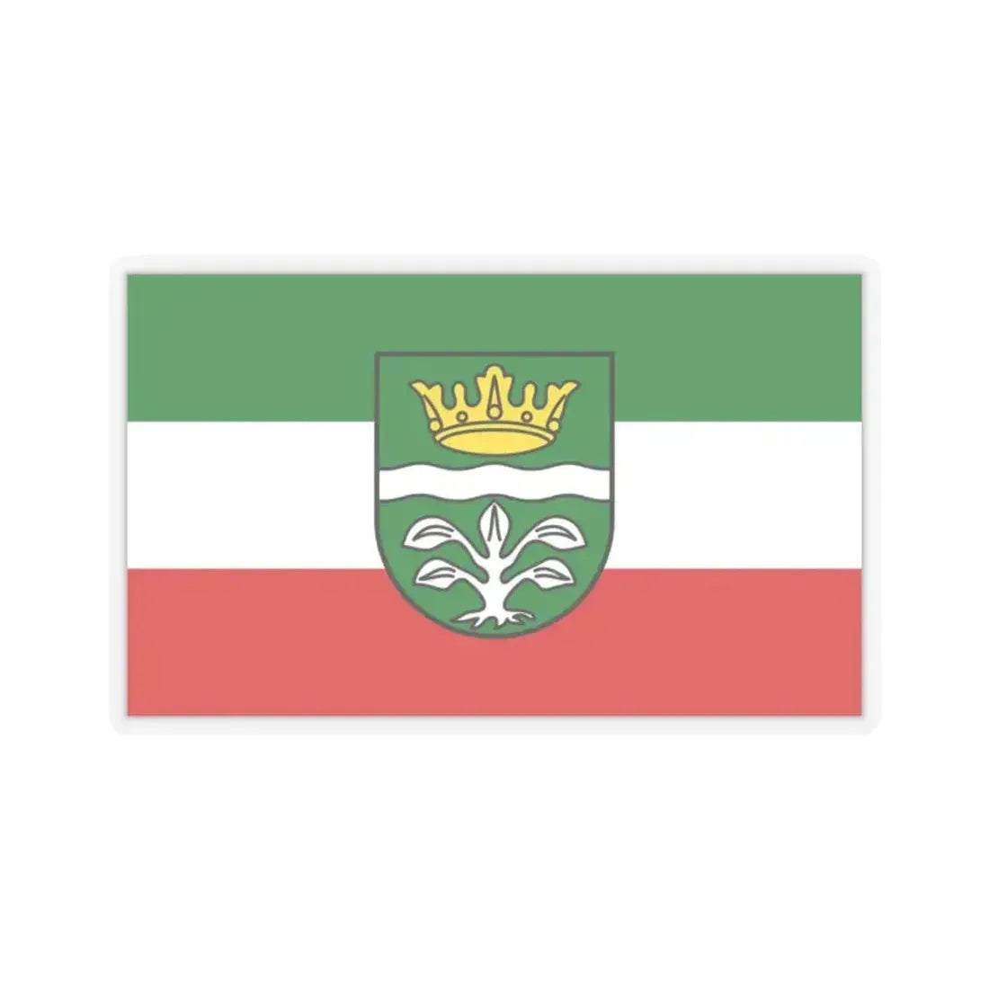 Flag of Mayen Koblenz Germany - STICKER Vinyl Kiss-Cut Decal 2 Inch Transparent - The Sticker Space