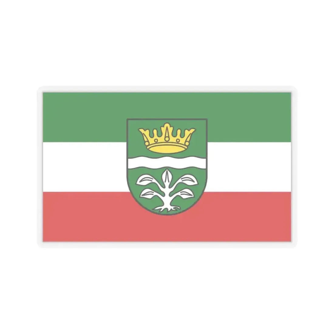 Flag of Mayen Koblenz Germany - STICKER Vinyl Kiss-Cut Decal 3 Inch Transparent - The Sticker Space