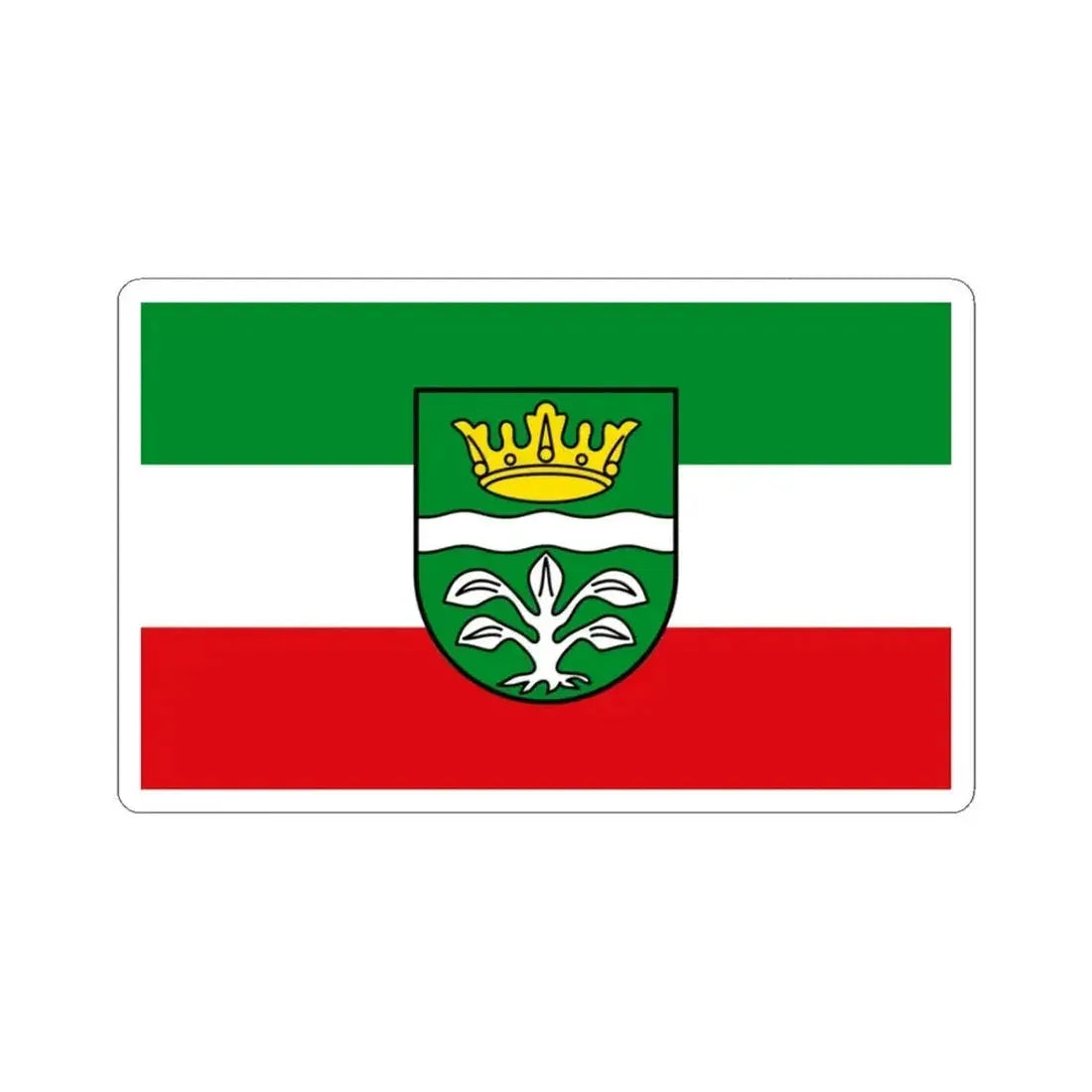 Flag of Mayen Koblenz Germany - STICKER Vinyl Kiss-Cut Decal 3 Inch White - The Sticker Space