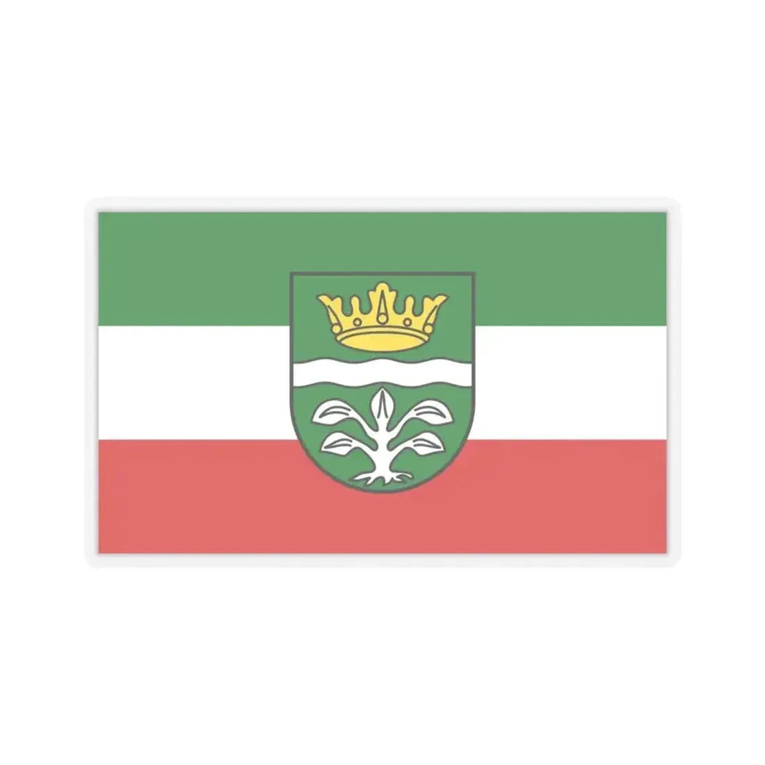 Flag of Mayen Koblenz Germany - STICKER Vinyl Kiss-Cut Decal 4 Inch Transparent - The Sticker Space