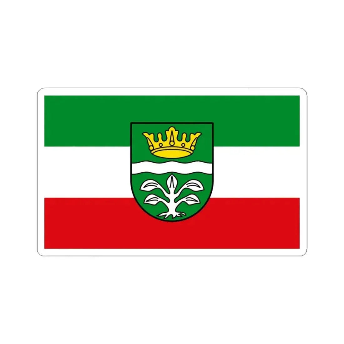 Flag of Mayen Koblenz Germany - STICKER Vinyl Kiss-Cut Decal 4 Inch White - The Sticker Space