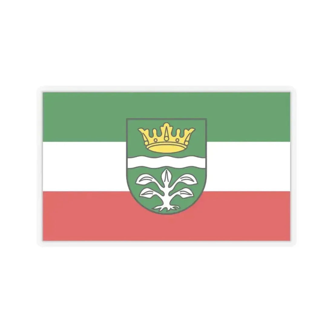 Flag of Mayen Koblenz Germany - STICKER Vinyl Kiss-Cut Decal 6 Inch Transparent - The Sticker Space