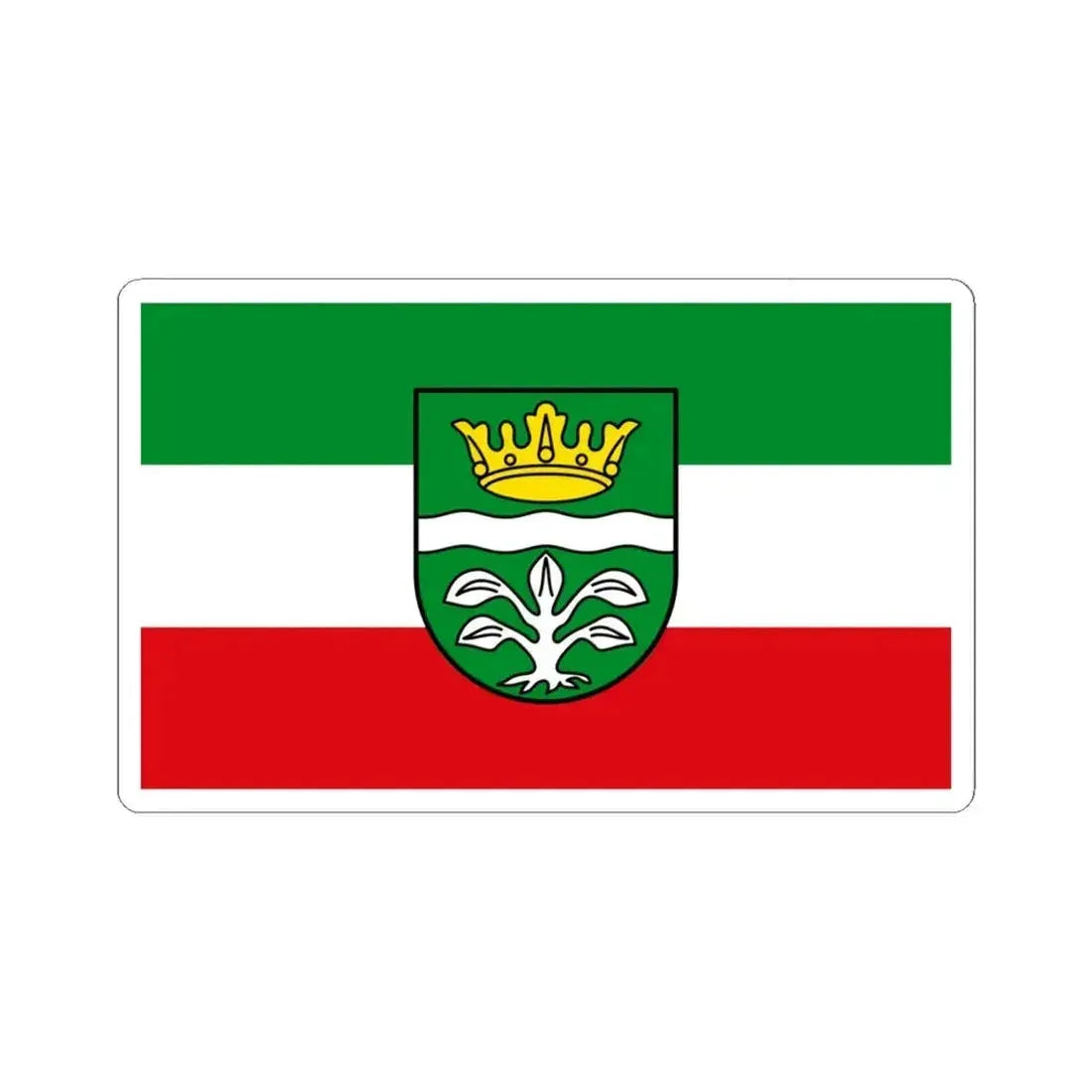 Flag of Mayen Koblenz Germany - STICKER Vinyl Kiss-Cut Decal 6 Inch White - The Sticker Space