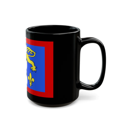 Flag of Mayenne France 2 - Black Coffee Mug-The Sticker Space