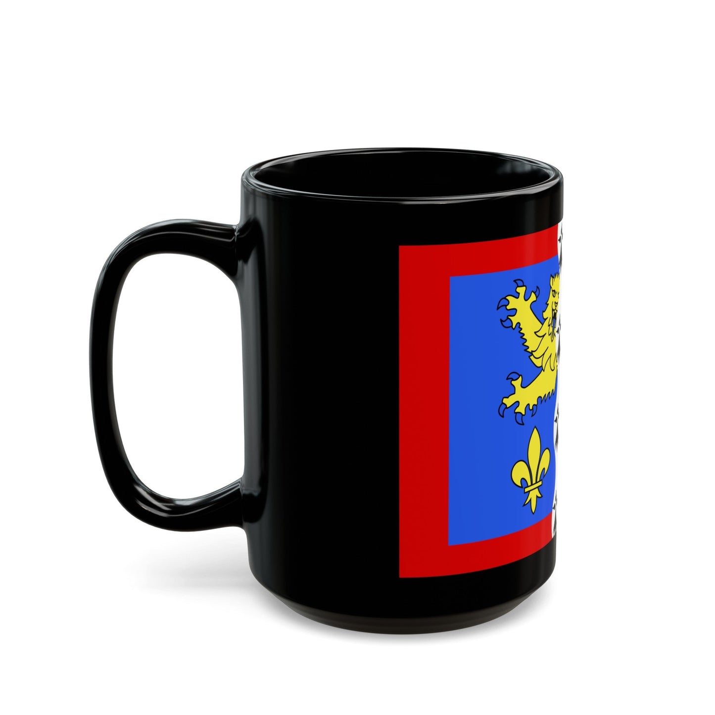 Flag of Mayenne France 2 - Black Coffee Mug-The Sticker Space