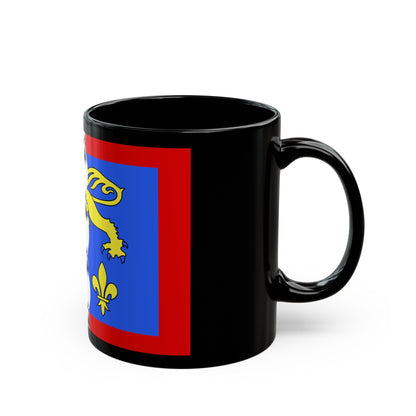 Flag of Mayenne France 2 - Black Coffee Mug-The Sticker Space