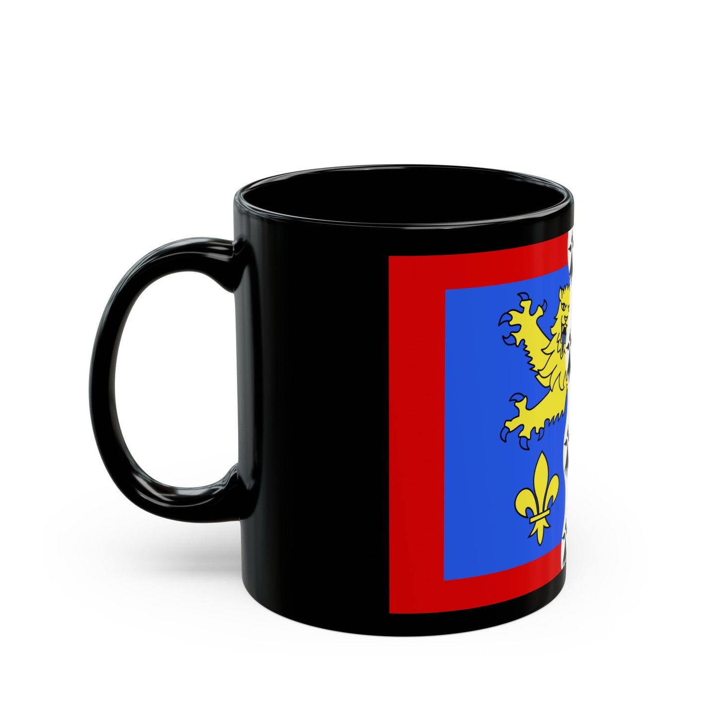 Flag of Mayenne France 2 - Black Coffee Mug-The Sticker Space