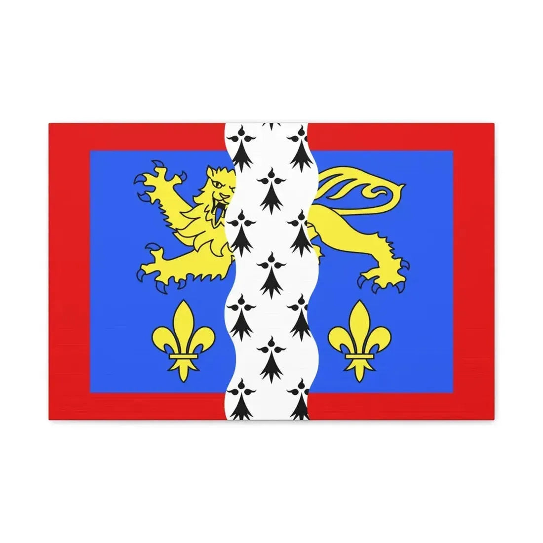 Flag of Mayenne France 2 - Canvas Wall Art 24″ x 16″ 1.25" - The Sticker Space