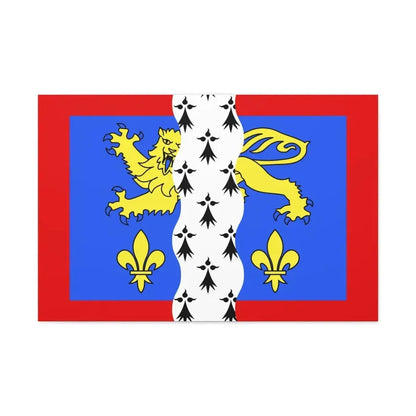 Flag of Mayenne France 2 - Canvas Wall Art 36" x 24" 1.25" - The Sticker Space