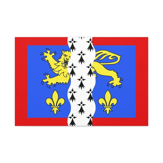 Flag of Mayenne France 2 - Canvas Wall Art 36" x 24" 1.25" - The Sticker Space