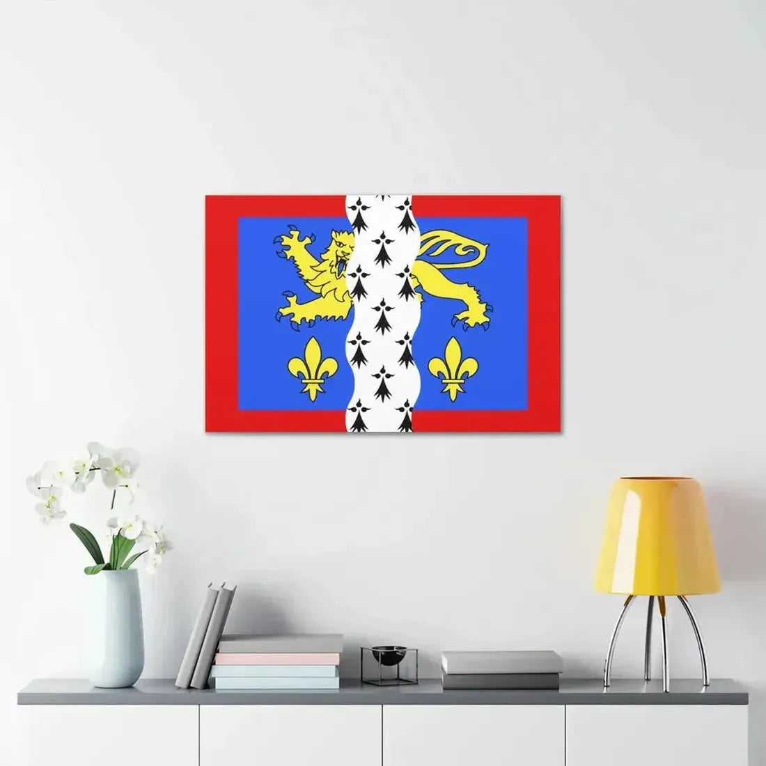 Flag of Mayenne France 2 - Canvas Wall Art - The Sticker Space