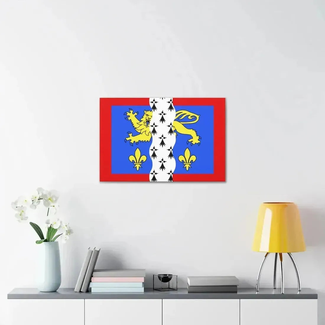Flag of Mayenne France 2 - Canvas Wall Art - The Sticker Space