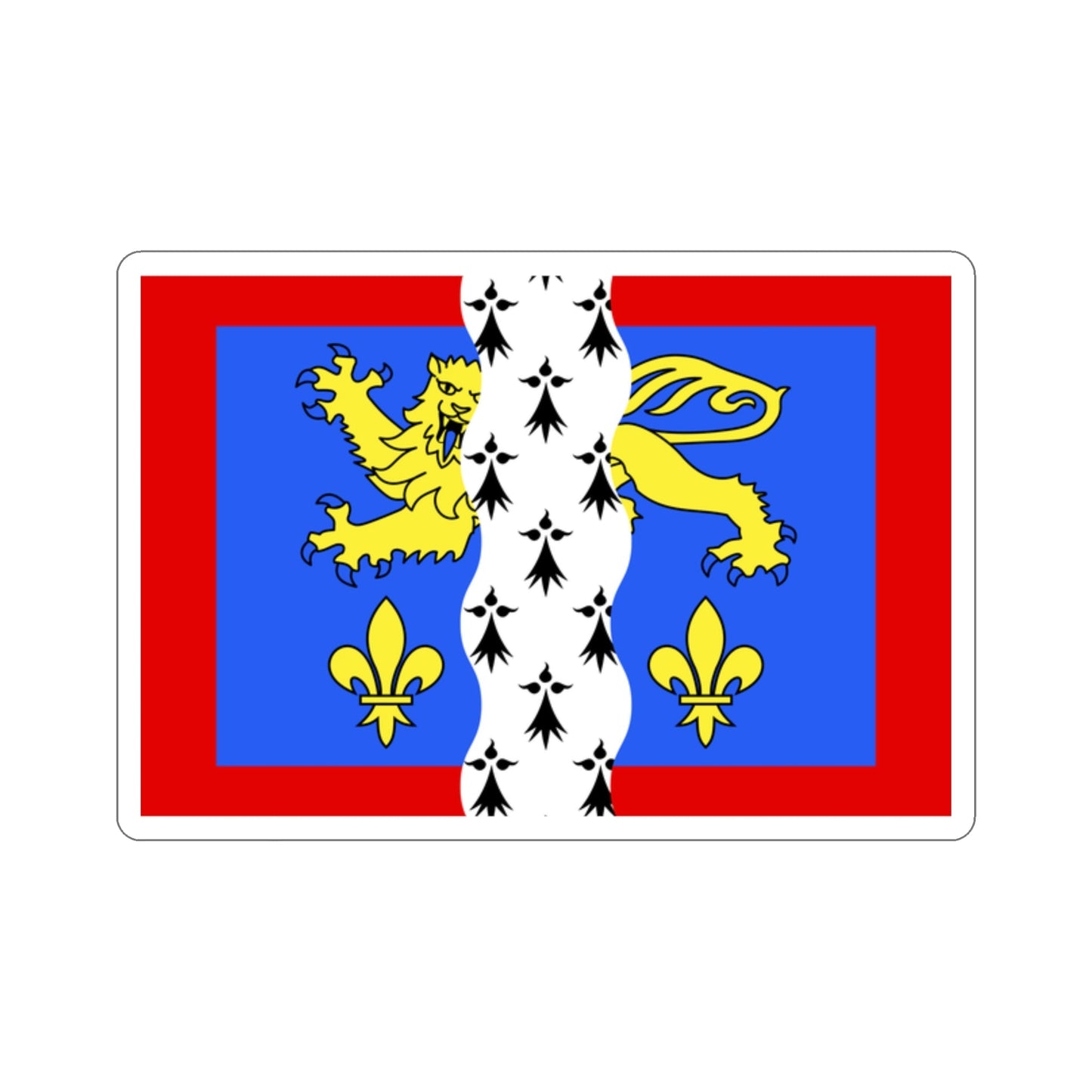 Flag of Mayenne France 2 STICKER Vinyl Die-Cut Decal-2 Inch-The Sticker Space