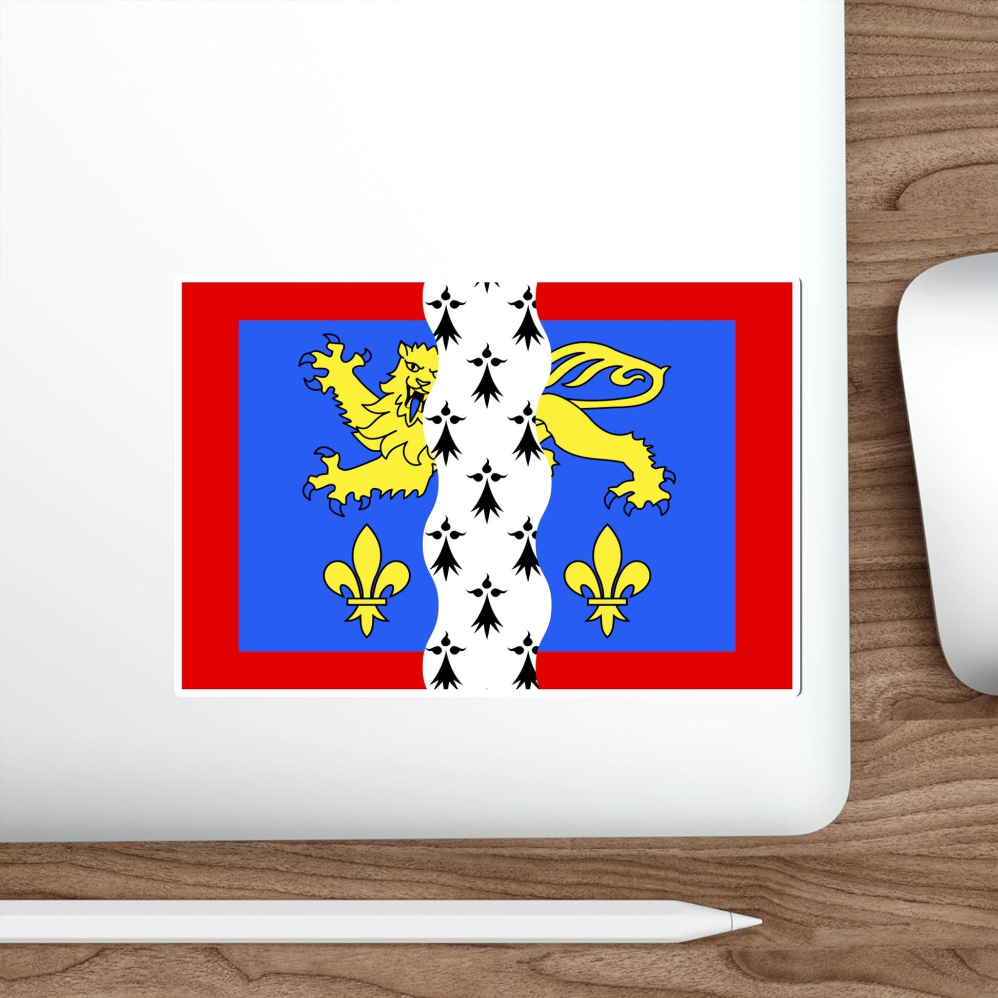 Flag of Mayenne France 2 STICKER Vinyl Die-Cut Decal-The Sticker Space