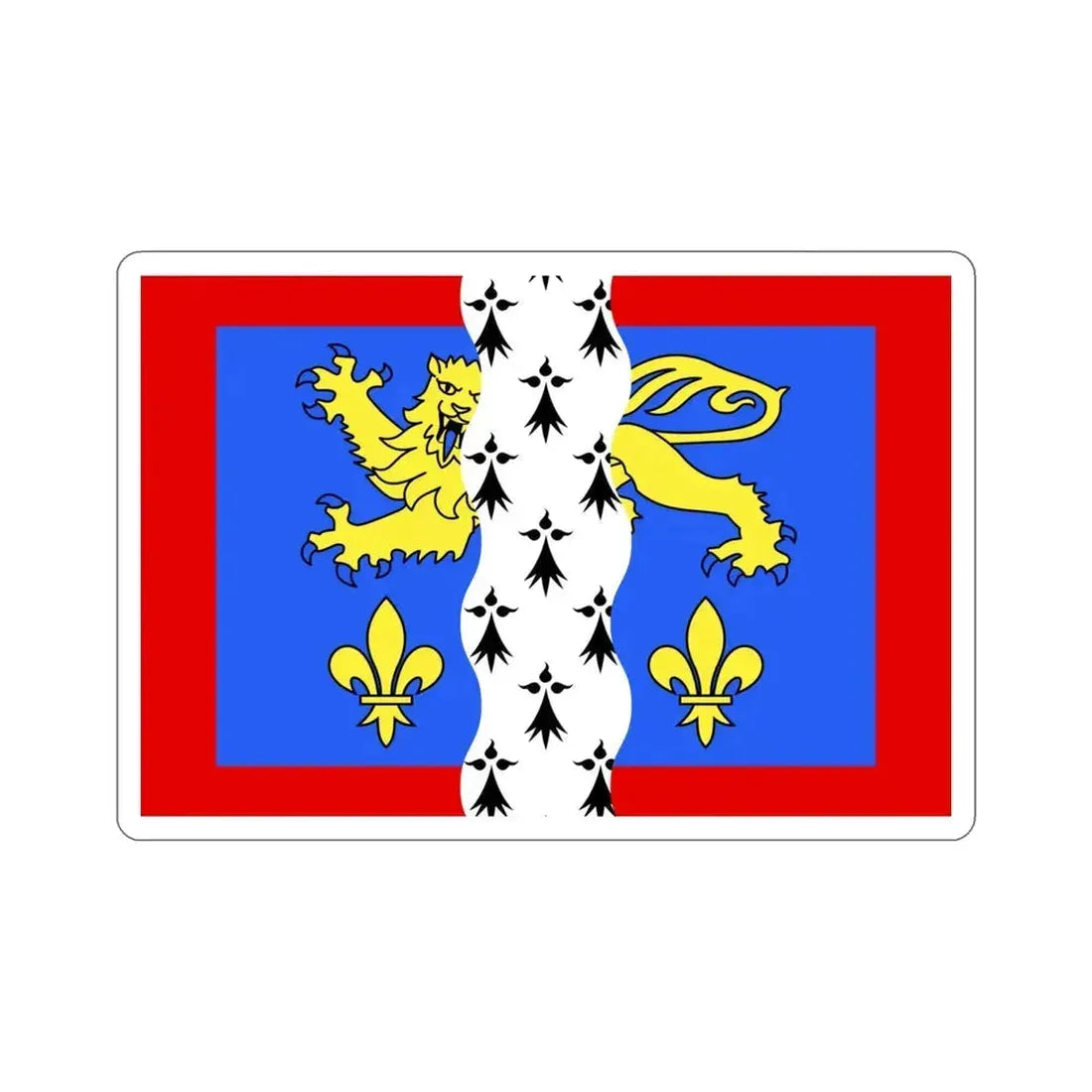 Flag of Mayenne France 2 STICKER Vinyl Die-Cut Decal 4 Inch - The Sticker Space