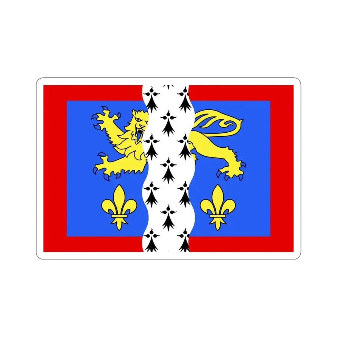 Flag of Mayenne France 2 STICKER Vinyl Die-Cut Decal - The Sticker Space