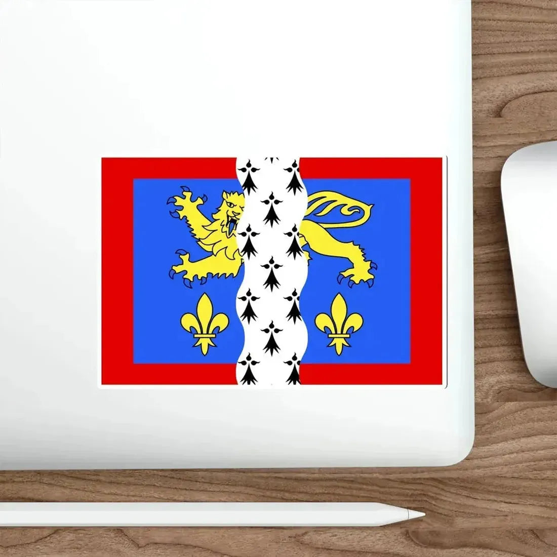 Flag of Mayenne France 2 STICKER Vinyl Die-Cut Decal - The Sticker Space