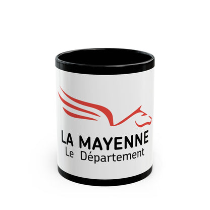 Flag of Mayenne France - Black Coffee Mug-11oz-The Sticker Space