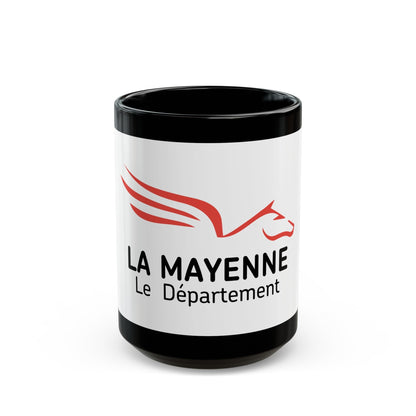 Flag of Mayenne France - Black Coffee Mug-15oz-The Sticker Space