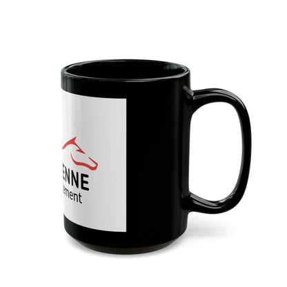 Flag of Mayenne France - Black Coffee Mug-The Sticker Space