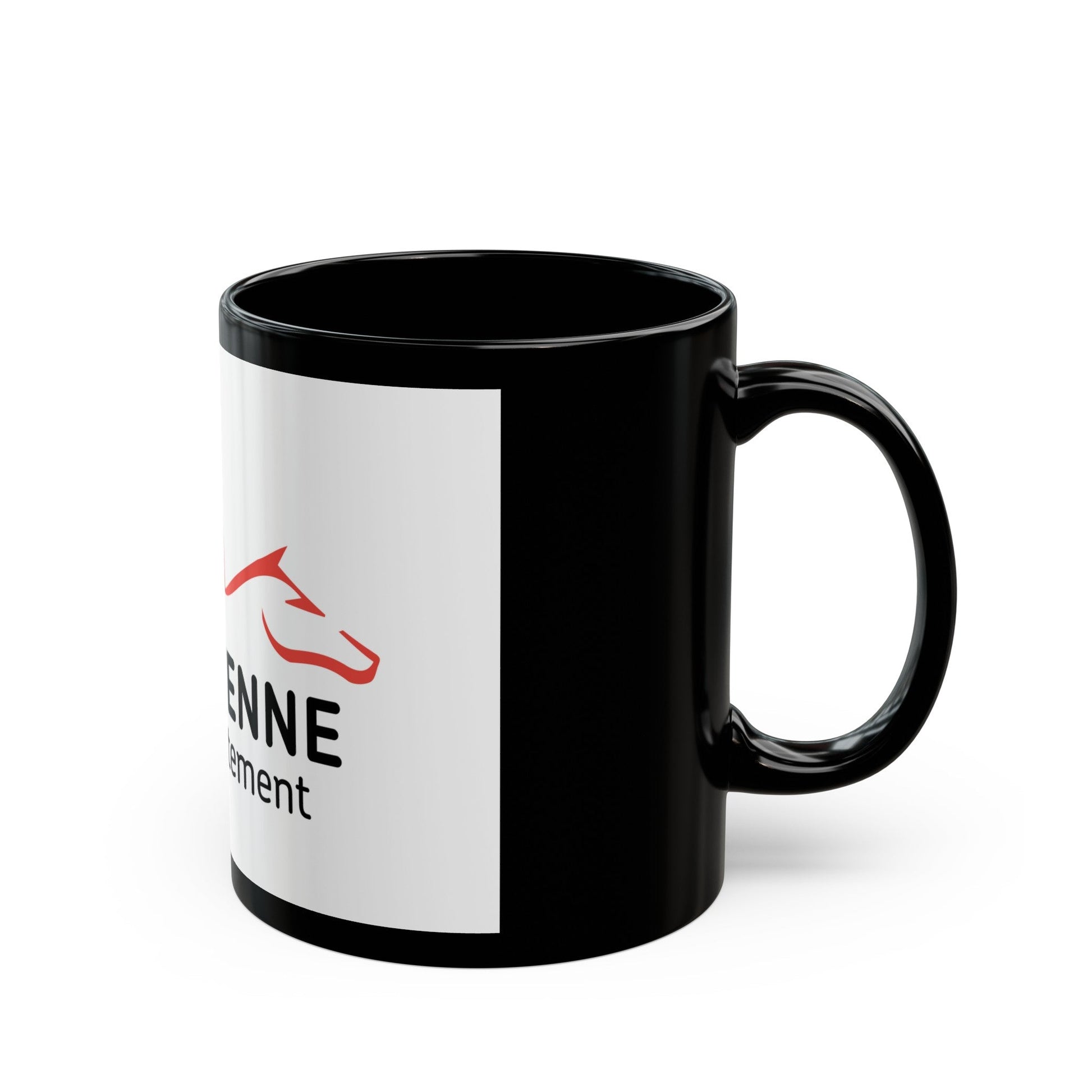 Flag of Mayenne France - Black Coffee Mug-The Sticker Space