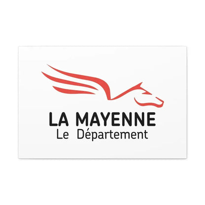 Flag of Mayenne France - Canvas Wall Art 30" x 20" 1.25" - The Sticker Space