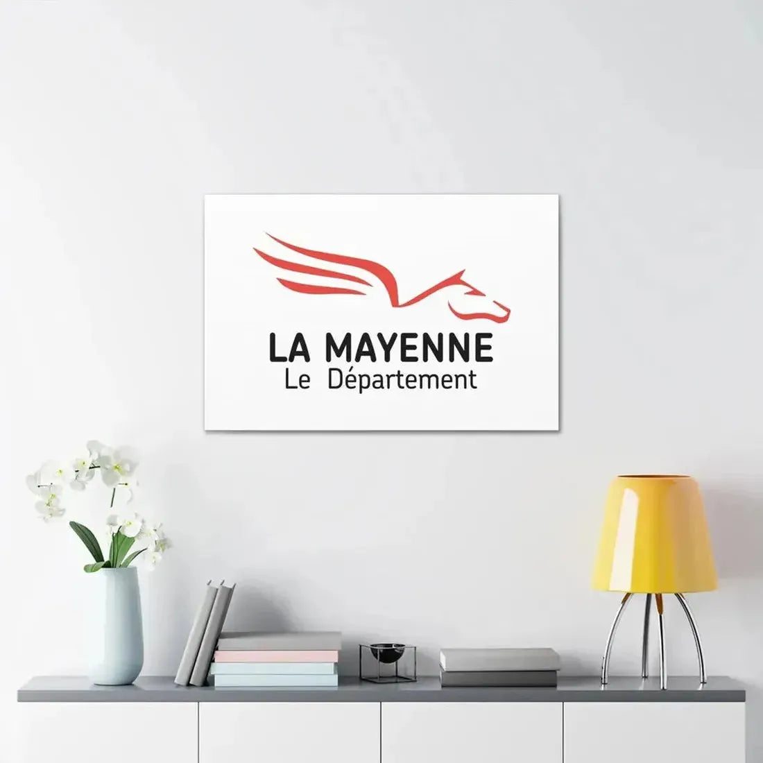 Flag of Mayenne France - Canvas Wall Art - The Sticker Space