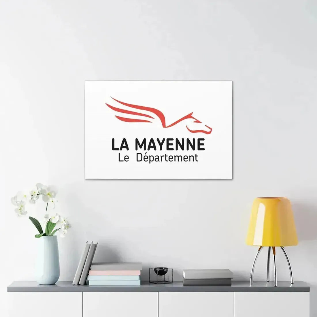 Flag of Mayenne France - Canvas Wall Art - The Sticker Space