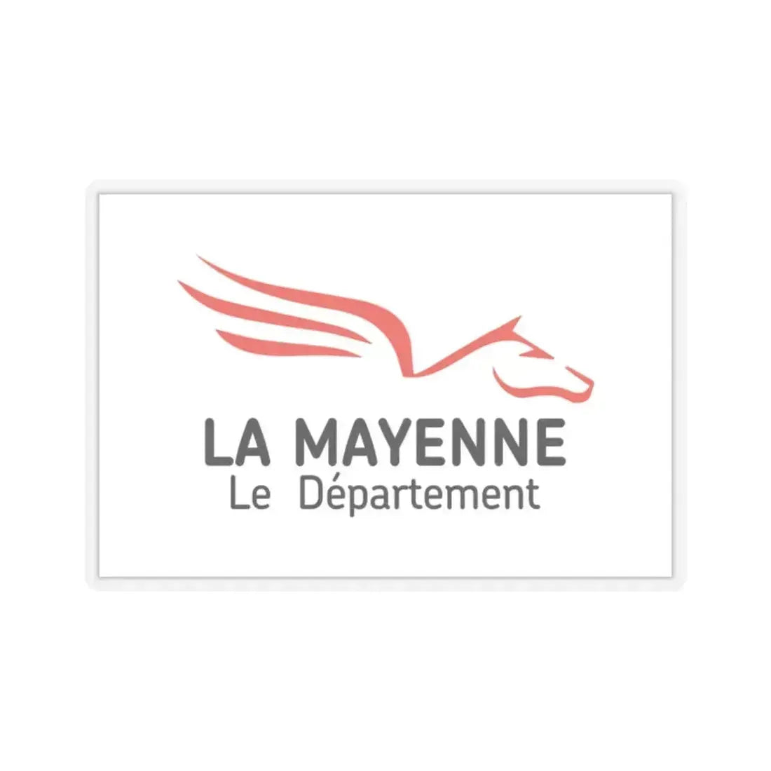 Flag of Mayenne France - STICKER Vinyl Kiss-Cut Decal 2 Inch Transparent - The Sticker Space