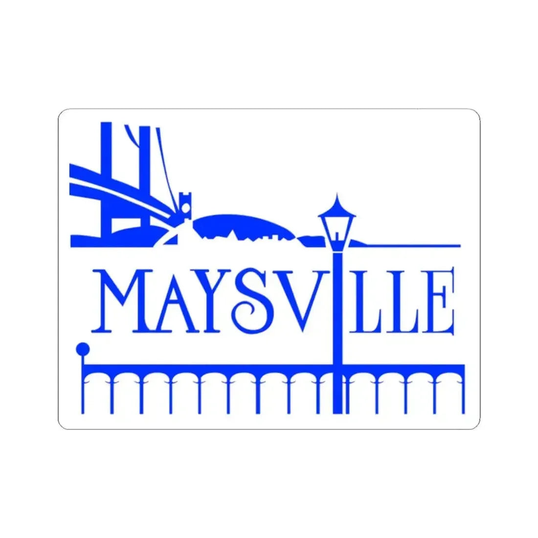 Flag of Maysville Kentucky (United States) STICKER Vinyl Kiss-Cut Decal 2 Inch White - The Sticker Space