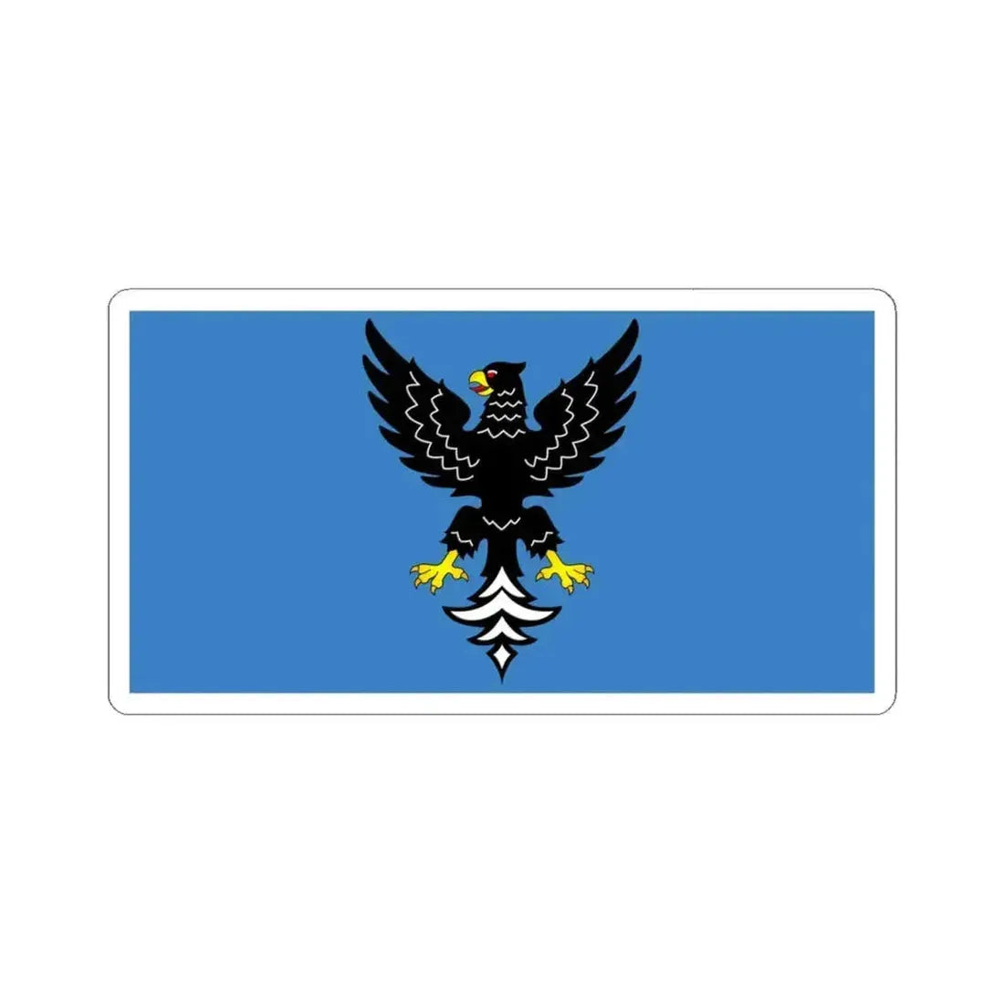 Flag of Mazyr (Belarus) STICKER Vinyl Kiss-Cut Decal 4 Inch White - The Sticker Space